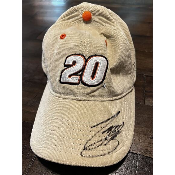 Tony Stewart Autographed Hat Cap Beige Corduroy #20 Racing Nascar - Picture 5 of 8